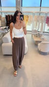  MODAL TENSEL ŞALVAR MODEL  PANTOLON  KAHVE 