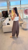  MODAL TENSEL ŞALVAR MODEL  PANTOLON  KAHVE 