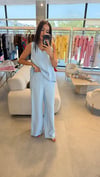 %100 PAMUK BLUZ PANTOLON TAKIM BEBE MAVİ