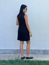10341 GOLD DÜĞME ELBİSE SİYAH