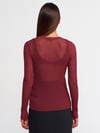 10355 BİSİKLET YAKA TRANSBARAN KAZAK BORDO