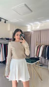 10699 PULLU ASTARLI TRİKO KAZAK BEJ