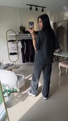 1881 Dokulu Pamuklu Tshirt Pantolon Takım Antrasit