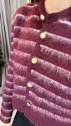 231096 GOLD DÜĞMELİ SAKALLI TRİKO HIRKA BORDO