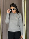 241171 AYICIK NAKIŞLI KAZAK GRİ