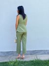 247169 GOLD DÜĞME YELEK PANTOLON TAKIM HAKİ