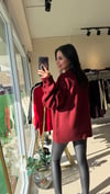 24767 Baklava Desenli Triko Kazak Bordo