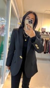 250410 GOLD DÜĞME BLAZER SİYAH