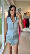 251023 FERMUARLI POLO YAKA BODY MAVİ