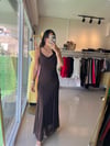 2517320 İÇİ ASTARLI TÜL ELBİSE KAHVE