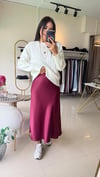 2517505 Beli Lastikli , Saten Etek , Bordo