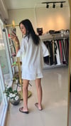 257244 YIKAMALI GÖMLEK ŞORT TAKIM BEYAZ