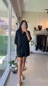 257244 YIKAMALI GÖMLEK ŞORT TAKIM SİYAH