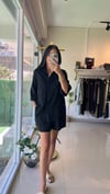 257244 YIKAMALI GÖMLEK ŞORT TAKIM SİYAH