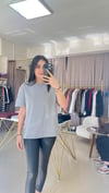 30312 DEKORATİF DİKİŞLİ TSHİRT GRİ