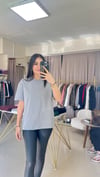30312 DEKORATİF DİKİŞLİ TSHİRT GRİ