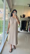 30314 KISA KOLLU MODAL BASİC ELBİSE VİZON