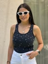 30878 Yıkama Efektli Taşlı Atlet-K.Antrasit