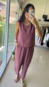 3089 Sofie Bluz Pantolon Takım Gül Kurusu