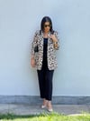 3101 KOLU BÜZGÜLÜ LEOPAR DESEN BLAZER 