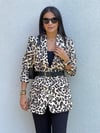 3101 KOLU BÜZGÜLÜ LEOPAR DESEN BLAZER 