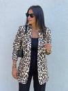 3101 KOLU BÜZGÜLÜ LEOPAR DESEN BLAZER 
