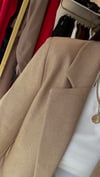 3133 TEK DÜĞME YÜN EFEKT BLAZER CAMEL
