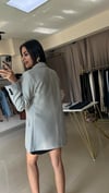 3133 TEK DÜĞME YÜN EFEKT BLAZER GRİ