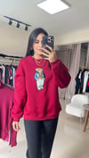 3162 NAKIŞLI SWEAT BORDO