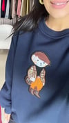 3162 NAKIŞLI SWEAT LACİVERT