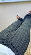 34478 İNCE ÇİZGİLİ PANTOLON SİYAH