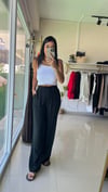 34478 İNCE ÇİZGİLİ PANTOLON SİYAH