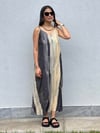 34676 SİYAH BEJ DESENLİ ELBİSE