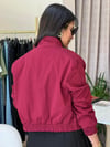 35152 LİKRA TAŞLI CEKET BORDO