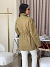 35211 ORJİNAL MODEL LİKRA UZUN CEKET HAKİ