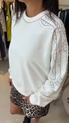 35305 MARKA MODEL TAŞLI SWEAT BEYAZ
