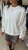 35305 MARKA MODEL TAŞLI SWEAT BEYAZ
