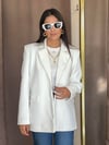 35433 SÜET BLAZER BEYAZ