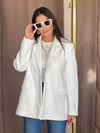 35433 SÜET BLAZER BEYAZ