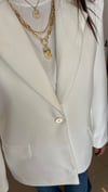 35433 SÜET BLAZER BEYAZ