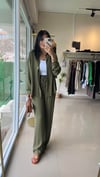 35773 TENSEL KUMAŞ GÖMLEK PANTOLON TAKIM HAKİ