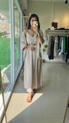 35972 AYROBİN GÖMLEK ELBİSE TAKIM BEJ