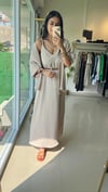 35972 AYROBİN GÖMLEK ELBİSE TAKIM BEJ