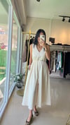 36085 FERMUARLI ASTARLI MODAL KUMAŞ ELBİSE EKRU