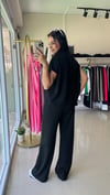 36188 SIFIR KOL TRİKO TAKIM SİYAH