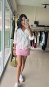 36234 ORJİNAL MODEL ÖNÜ FIRFIRLI VOLANLI GÖMLEK BEYAZ