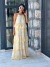 36530 ŞİFON ELBİSE SARI