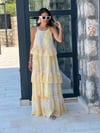 36530 ŞİFON ELBİSE SARI