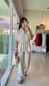 36533 KETEN PANTOLON CEKET TAKIM BEJ