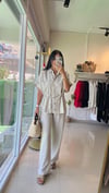 36533 KETEN PANTOLON CEKET TAKIM BEJ